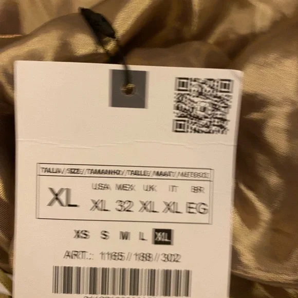 Zara Gold Satin Mini Dress - Picture 6 of 7